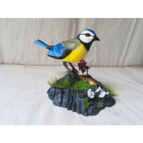 Artificial bird model,beautiful bird about 14x16cm voice control chirping bird handicraft home decoration gift b1209