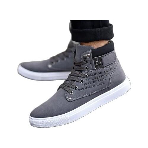 Mens Sneakers 2020 Autumn Winter Warm Matte Leather High Top Mens Shoes Large Size Size 47 Retro Casual Mens Boots Male Обувь