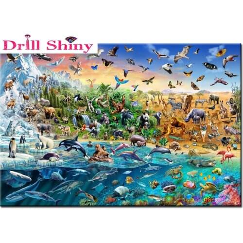 New Knitting Heart Diamond Painting Wonderland Four Seasons Landscape Animals Diamond Embroidery All Square Drill Mosaic Images