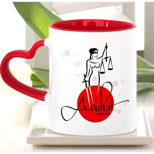 Personalized Professional Attorney Red Heart Mug Cup-16