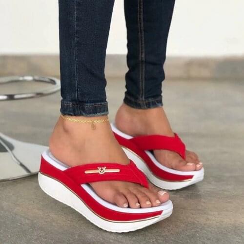Sandals For Women 2021 New Summer Slippers Platform Wedges Sandalias Flip Flops Shoes Beach Casual Zapatillas Mujer Chaussure
