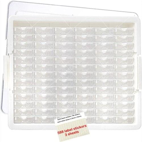 42/50/78 Slots Grids Storage Sticker Box Tool Diamond Painting Embroidery Accessories Bead Tray Organizer Storage Case Container