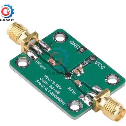 9-12V Radio Frequency Wideband Amplifier Low Noise Amplifier LNA (0.1-2000MHz Gain 32dB)