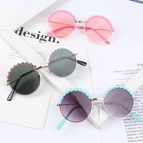 Fashion Kids Sunglasses Polarized metal Frame Sun Glasses Girls Boys flower Childrens Mirror Baby Eyeglasses UV400 Summer Beach