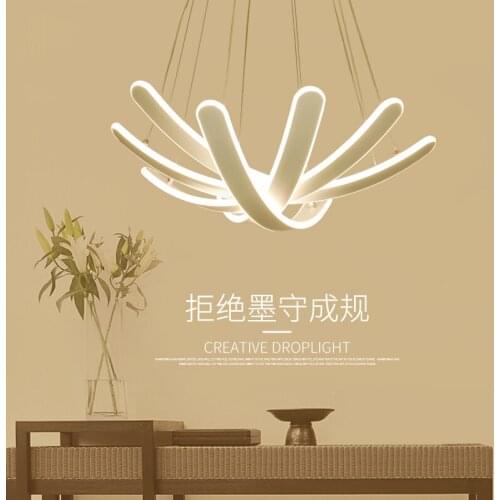 Restaurant chandelier led modern minimalist art personality bedroom chandelier, Scandinavian study lamps lighting