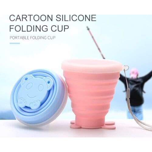 High Temperature Resistant Cup New 200mL Vogue Outdoor Travel Silicone Retractable Folding Telescopic Collapsible Folding Water