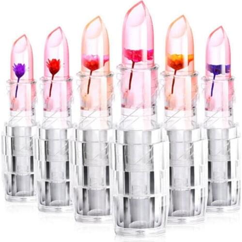 Magic Jelly Flower Color Changing Lipstick Moisturizer Lip Blam Gloss Cosmetic Waterproof Long Lasting Hot New 6 colors