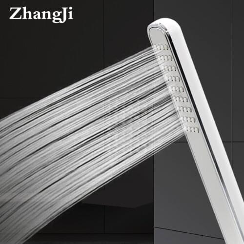 ZhangJi Long Stripes Quality ABS Shower Head One/Two Function Shower Nozzle water saving Bath Rain Shower Head high pressure