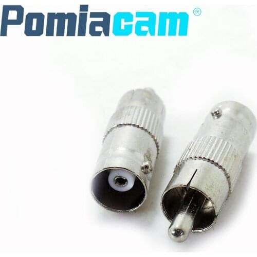 B-R 100pcs/lot BNC Female to RCA Male Coax Cable Connector Coupler Adapter for CCTV Camera Audio Camera security Surveillance