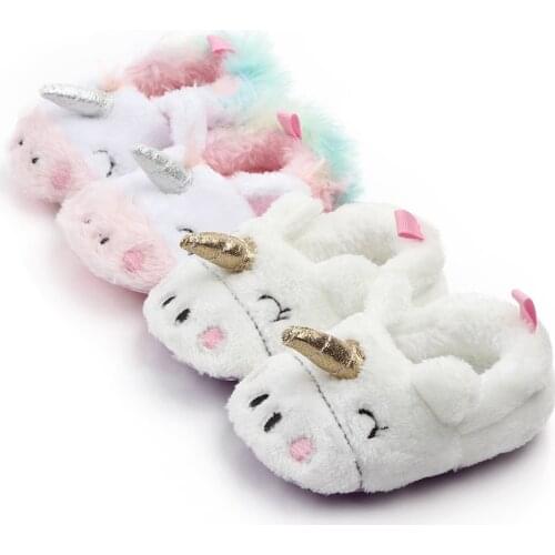 Infant Baby Moccasins Shoes Winter Coral Velvet Warm Toddler Shoes Cartoon Newborn Baby Boy Girl First Walkers Shoes Soft Sole
