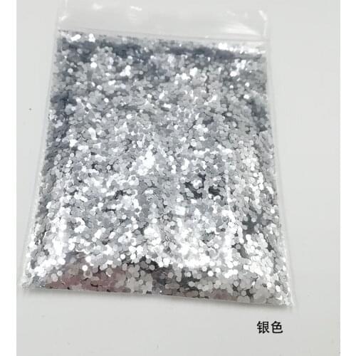 10g/Bag Nail Glitter Chunky Sequins Hexagon Utra-thin Sparkle Glitter Flakes For Cosmetic Loose Glitter 1mm Manicure Decals