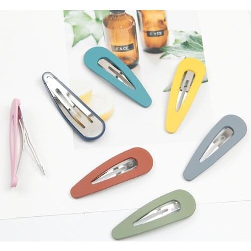 2PC 7.5cm Snap Hair Clips for Hair Clip Pins BB Hairpins Color Metal Barrettes for Women Ladies Girls Styling Accessories