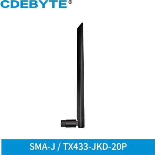 2pc/lot High Gain 4.0dBi Wifi Antenna 433MHz Omnidirectional SMA-J Rubber Antenna TX433-JKD-20P