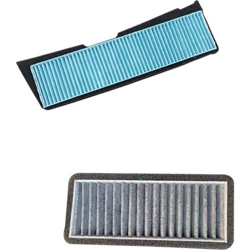 2 Pcs Car Air Conditioning Inlet Filter Replacement for Tesla Model 3 2021 Air Filter Accessories External Blue & Gray