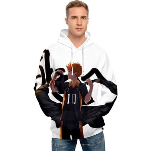 2020 Anime Young Manga Harajuku Hooded Sweatshirt Haikyuu 3D Casual Adult Kids Pullovers Casual Hoodies Sweatshirts