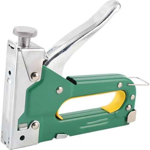 3-way Manual Heavy Duty Hand code Nail Gun Furniture Stapler For Tacker upholstery gun pin Framing Woodworking Tacker Tools