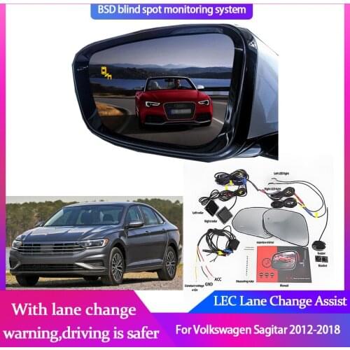Car BSM BSD Blind Spot Radar Detection System Microwave Sensor Driving Reversing Radar Sensor For Volkswagen Sagitar 2012-2018