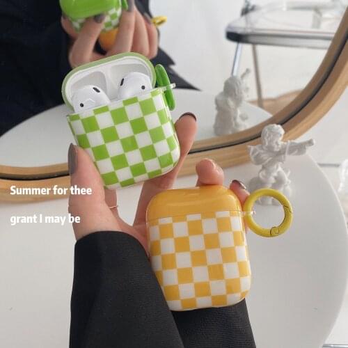 Grid Earphone Case For airpods 2 Case Silicone Bluetooth Headphones Cases for Airpods Pro 3 shockproof Box Bags Protective Cover