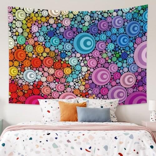 Colorful Candy Flower Tapestry Vintage Exotic Summer Plant Nature Frame for Bedroom Photography Wall Decor