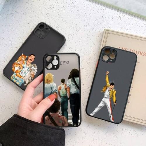 Freddie Mercury Queen band luxury Phone Cases shell matte transparent For iphone 7 8 11 12 plus mini x xs xr pro max cover