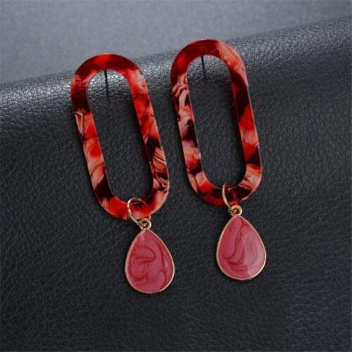 Colorful Acrylic Pendant Water Drop Long Earrings For Women Girls Gifts High Quality Brincos 2019 Earrings Fashion Jewelry