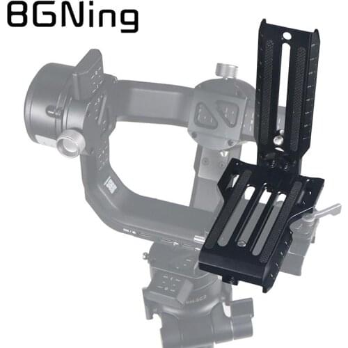 BGNing L Shape Bracket QR Plate Vertical Video Shooting Gimbal Holder for Zhiyun Crane 2 Crane3 WeebillS Gimbal Accessory