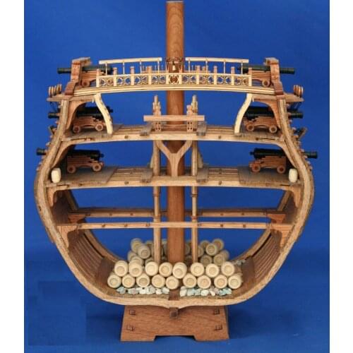 NIDALE Model Scale 1/48 USS Bonhomme Richard section wooden ship model kits