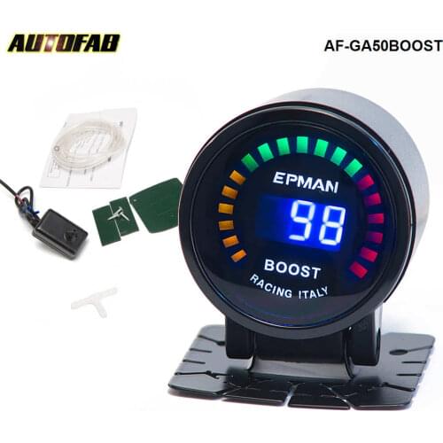 New Epman Car Motor Auto 2"52mm Digital 20 LED PSI/BAR Turbo Boost Gauge Meter With Sensor For Honda civic AF-GA50BOOST