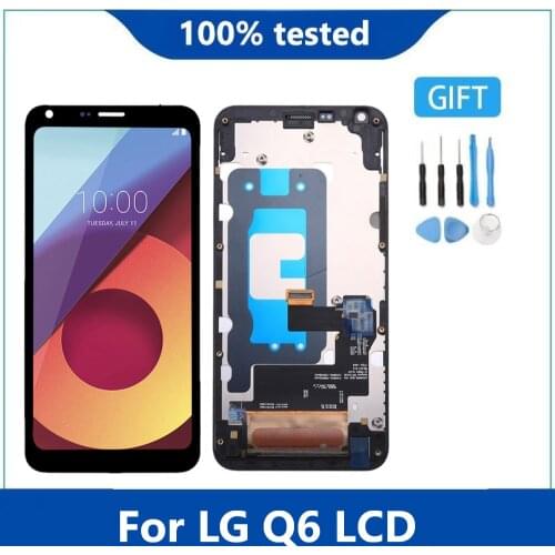 Original For 5.5'' LG Q6 LG M700 M700 M700A US700 M700H M703 M700Y LCD DIsplay Touch Screen Digitizer Assembly LG Q6 With Frame