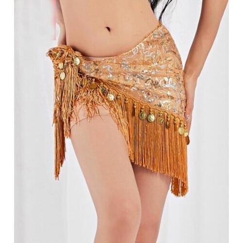 New Arrival Tassels Sequins Waist Belt for Belly Dancing popular Embroidery sequins Oriental Dance Hip Scarf for Women 9 colors