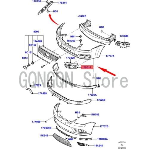CAR fog lamp frame grille left For dMo nd eoF oc us front bumper fog lamp frame fog lamp cover front bumper grille vent