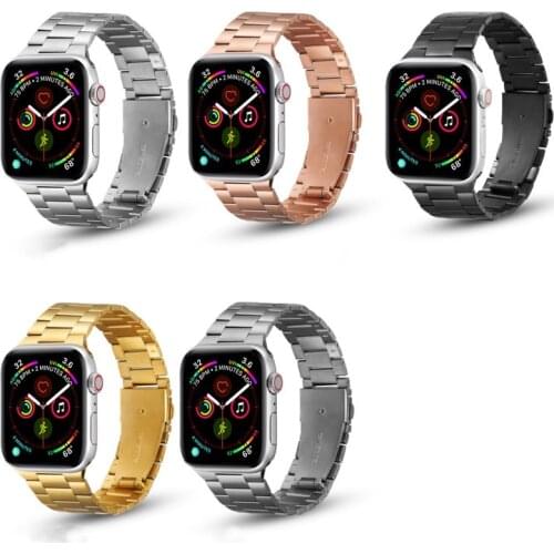 Luxury Ultra-thin Stainless Steel Wrist Band Strap for Apple Watch Series 6 5 4 3 2 1 SE