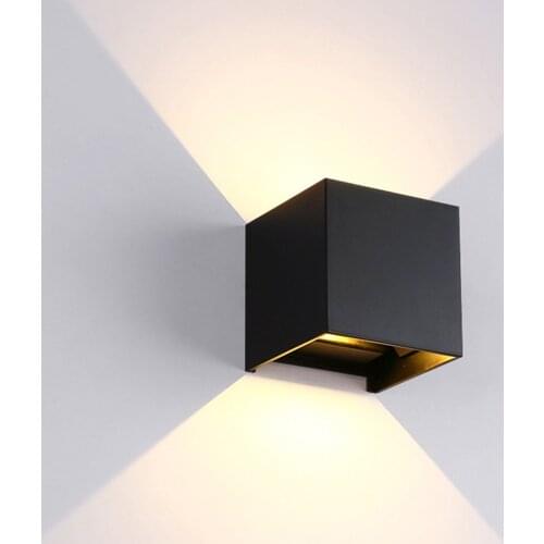 Modern COB LED Wall Lamp 12W Aluminum Up Down Indoor Wall Mounted Cube Wall Light For Living Dining Room Corridor Decor 85-265V