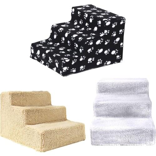 Pet Steps and Stairs with Non Slip Foam for Dogs and Cats Pet Supplies Dog Ladder Ramp Platform for Home Bedroom Hight Bed