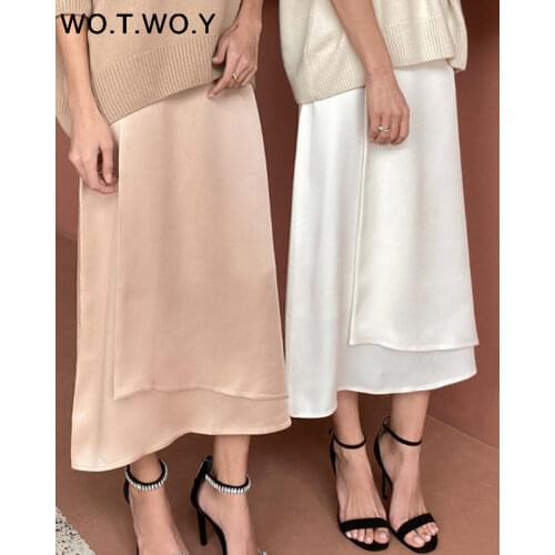 WO.T.WO.Y High Waist Skirts For Women