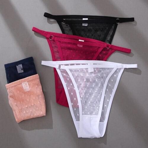 1Pc M-2XL Women Sexy Panties Underwear Floral Lace Briefs Cotton Low Rise Underwear Mesh Girls Underpants Intimates Lingerie New