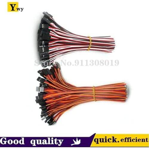 10pcs 100mm/150mm/200mm/300mm/500mm single head RC Servo Extension Cord Cable Wire Lead JR For Rc Helicopter Rc Drone 60AWG