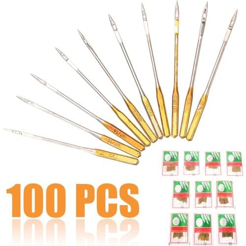 100pcs 9 11 14 16 18 Domestic Sewing Machine Needles HAX1 705H Home DIY Sew Needle Tool For Singer