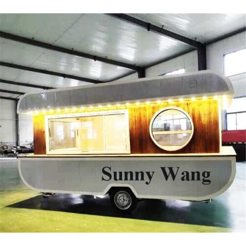 2019 color customized white color street cart mobile food kiosk truck on sale with lights