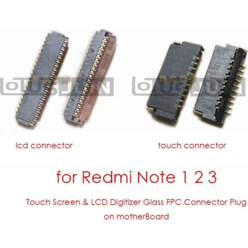 2x Touch Screen & LCD Digitizer Glass FPC Connector Plug on mainboard motherBoard For Xiaomi Redmi Note 1 2 3 Pro Note3 Note2