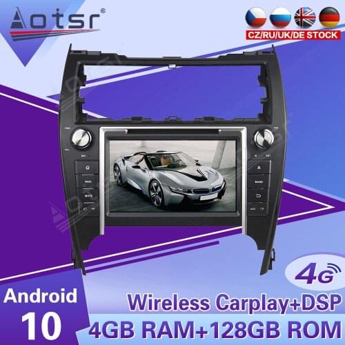 2 Din IPS Screen Android 10 DSP Car Multimedia Player For Toyota Camry 2012 2013 2014 Navigation Audio Radio BT Stereo head unit