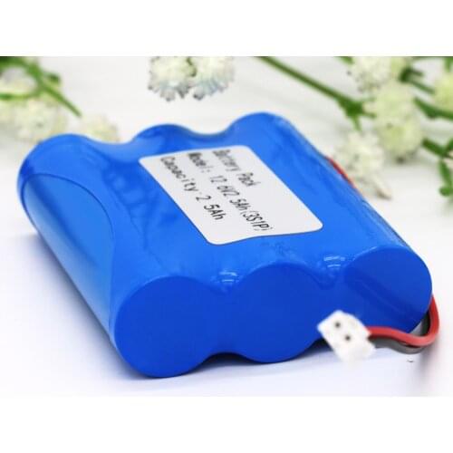 2021 new 12V Battery 3S1P 12.6V/11.1V 2500mAh 18650 Lithium-ion Battery Pack with 5A BMS for Backup Power Ups CCTV Camerar Etc