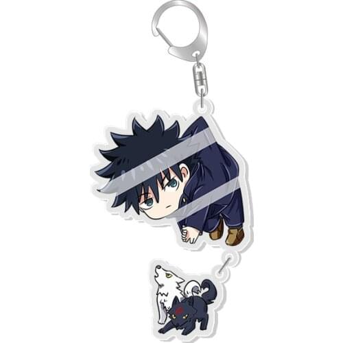 5pcs 10pcs 4Kinds Jujutsu Kaisen Itadori Yuji Fushiguro Megumi Gojo Satoru PVC Pendant Figure Key Chain