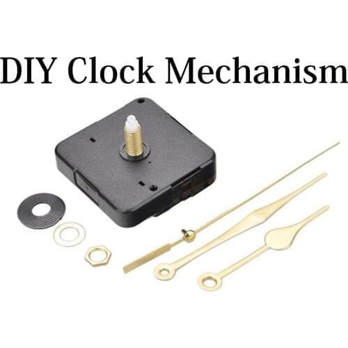 DIY Clock Mechanism Classic Hanging Black Quartz Watch Round Wall Clock Movement Mechanism Parts Repair Replacement Need Tools