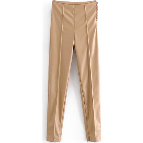 Женские кожаные брюки Daveanddi China At AliExpress