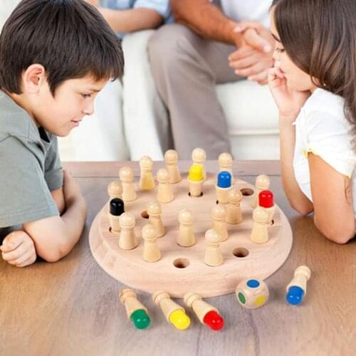 Children Memory Matchstick Chess Game Wooden Educational Intelligent Logic Game And Brain Teaser Children Early Family Party