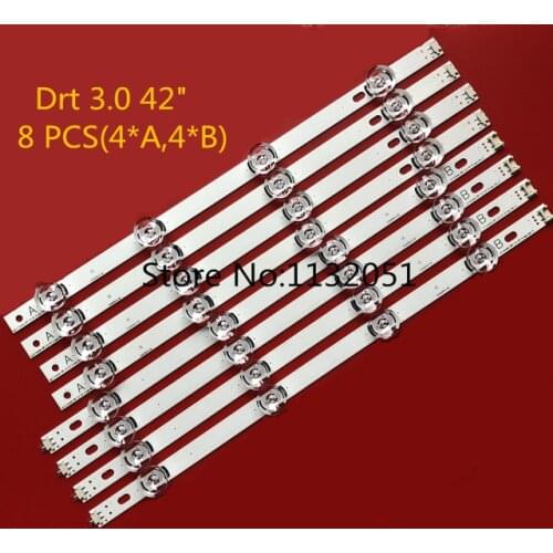 Led backlight screen For LG 42GB6310-CC led strip D1rect 3.0_42 Inch_Rev7_B/A-TYPE_131202 1set=8pcs (4pcs A+4pcs B)
