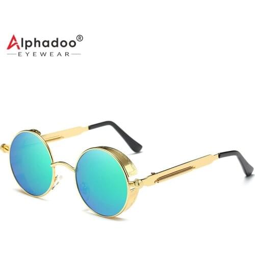 Classic Circle Mirror Coating men Sunglass A306