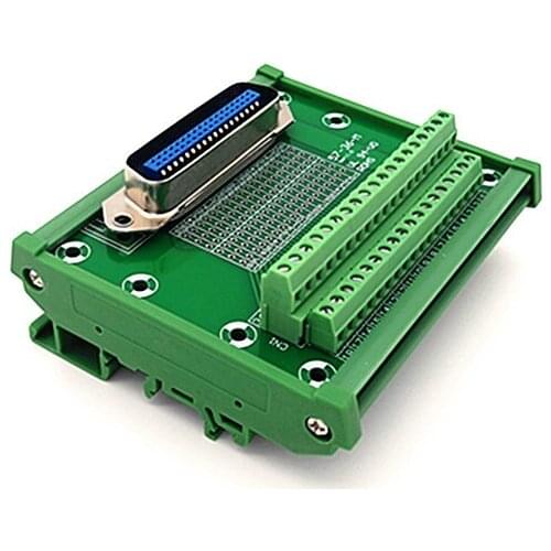 DIN Rail Mount 57 Series 36-Pin 0.085" Male Header Connector Breakout Board