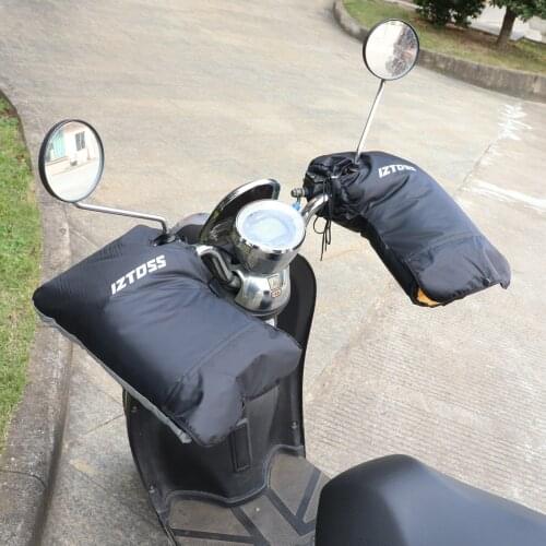 Motorcycle Motorbike Scooter Handlebar Gloves Windproof Waterproof Motorcycle Mittens Grip Handlebar Muff Black